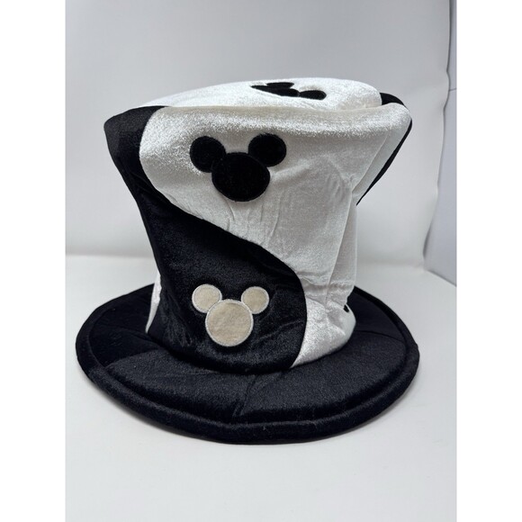 Disney Other - Disney Mickey Mouse Mad Hatter Hat Black White Adult Size Disneyland WDW